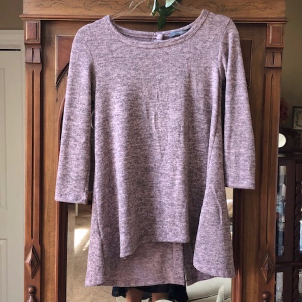 Coin 1804 blush pink sweater, button down back. S.
